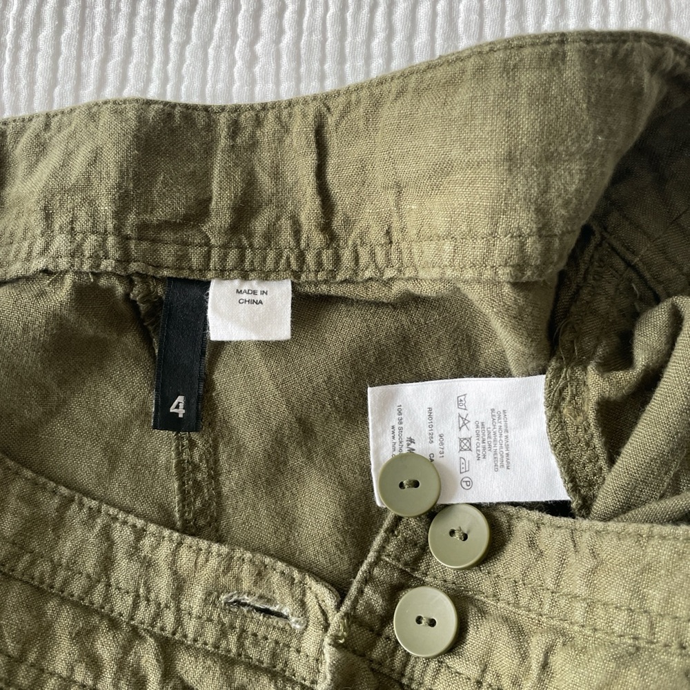 H&M 100% Linen Low-Rise Pants - Picture 6 of 7